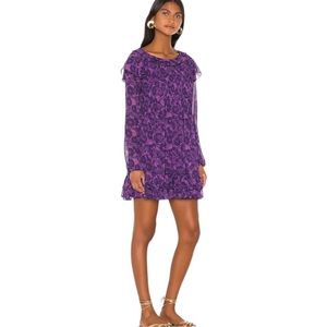 Free People These Dreams Mini Dress in Violet Combo